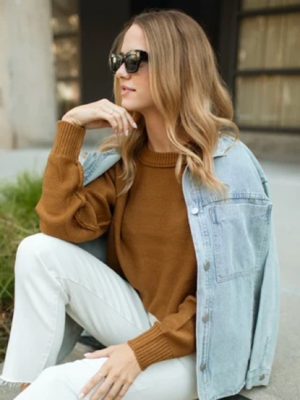 CJLA Chestnut Brown Sweater - L